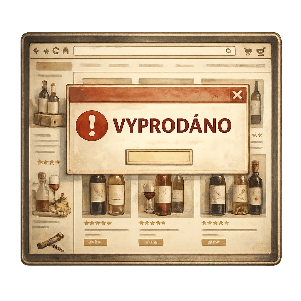 Eshop vyprodáno pop up